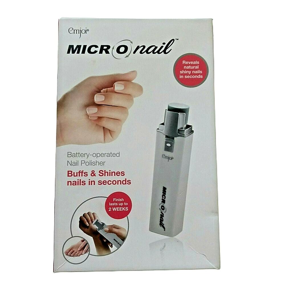Emjoi Micro Nail Polisher Buffs Smooths Shines DIY Healthy Nails Home Care Kit